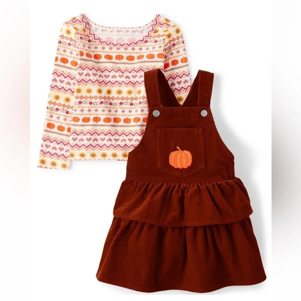 🧡 Girls Pumpkin Harvest 2-Piece Set - Hot spice NWT ‼️FINAL SALE